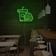 Cola And Humburger Setting Neon Sign