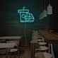 Cola And Humburger Setting Neon Sign