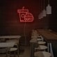 Cola And Humburger Setting Neon Sign