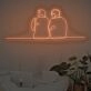 Couple Sitting Together Neon Sign