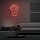 Michelangelos Face Artist Neon Sign