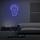 Michelangelos Face Artist Neon Sign