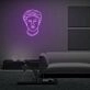 Michelangelos Face Artist Neon Sign