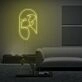 Womans Side Face Line Neon sign