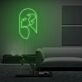 Womans Side Face Line Neon sign