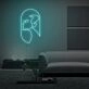 Womans Side Face Line Neon sign