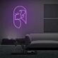 Womans Side Face Line Neon sign