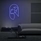 Womans Side Face Line Neon sign