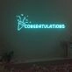 Congratulations Neon Sign Fashion Custom Neon Sign Lights Night Lamp Led Neon Sign Light For Home Party