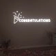 Congratulations Neon Sign Fashion Custom Neon Sign Lights Night Lamp Led Neon Sign Light For Home Party