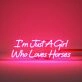 Im Just A Girl Who Love Horses Neon Sign