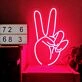 Victory Hand Neon Sign