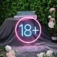 Eighteen Plus Neon Sign