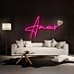 Amour With Heart Neon Sign