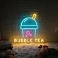 Bubble Tea With Drink Neon Sign
