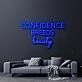 Confidence Breeds Beauty Neon Sign