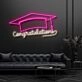 Congratulations With Graduation Hat Neon Sign