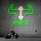 Fitness With Workout Drawing Neon Sign