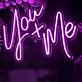 Wedding You + Me Neon Sign for Reception