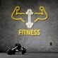 Fitness With Workout Drawing Neon Sign