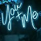Wedding You + Me Neon Sign for Reception