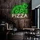 Half Pizza And Slice Neon Sign