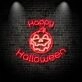 Happy Halloween With Pumpkin Neon Sign