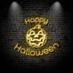 Happy Halloween With Pumpkin Neon Sign