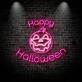 Happy Halloween With Pumpkin Neon Sign