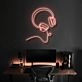 Headphones Line Art Bose Style Neon Sign