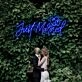 Just Married Two Love Hearts Neon Sign