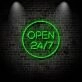 Open 247 Neon Sign