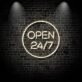 Open 247 Neon Sign