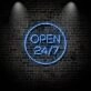 Open 247 Neon Sign