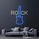 Rock With Electric Guitar Neon Sign