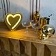 Gold Mirror Heart Neon Sign