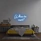 Where to next?' neon sign