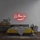 Where to next?' neon sign