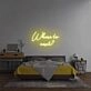 Where to next?' neon sign