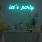 Lets Party Neon Sign Lights Night Lamp Led Neon Sign Light For Home Party
