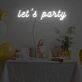Lets Party Neon Sign Lights Night Lamp Led Neon Sign Light For Home Party