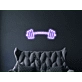 Barbell Neon Sign Hung On The Wall Of A Room