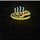 Led Pizza Neon Sign Hung On The Wall Background