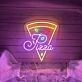 Pizza Neon Sign Bright Yellow And Purple Neon Sign