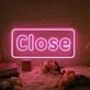 Close Neon Sign Pink Neon Light Wall Decor