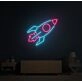 Neon Rocket Blue And Pink Neon Sign