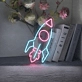 Neon Rocket Blue And Pink Neon Sign