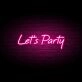 Lets Party Neon Sign Neon Art For Party Room Wall Decor