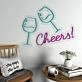 Cheers Wine Glass Neon Led Light
