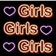 Girls Girls Girls Neon Sign Heart Neon Sign